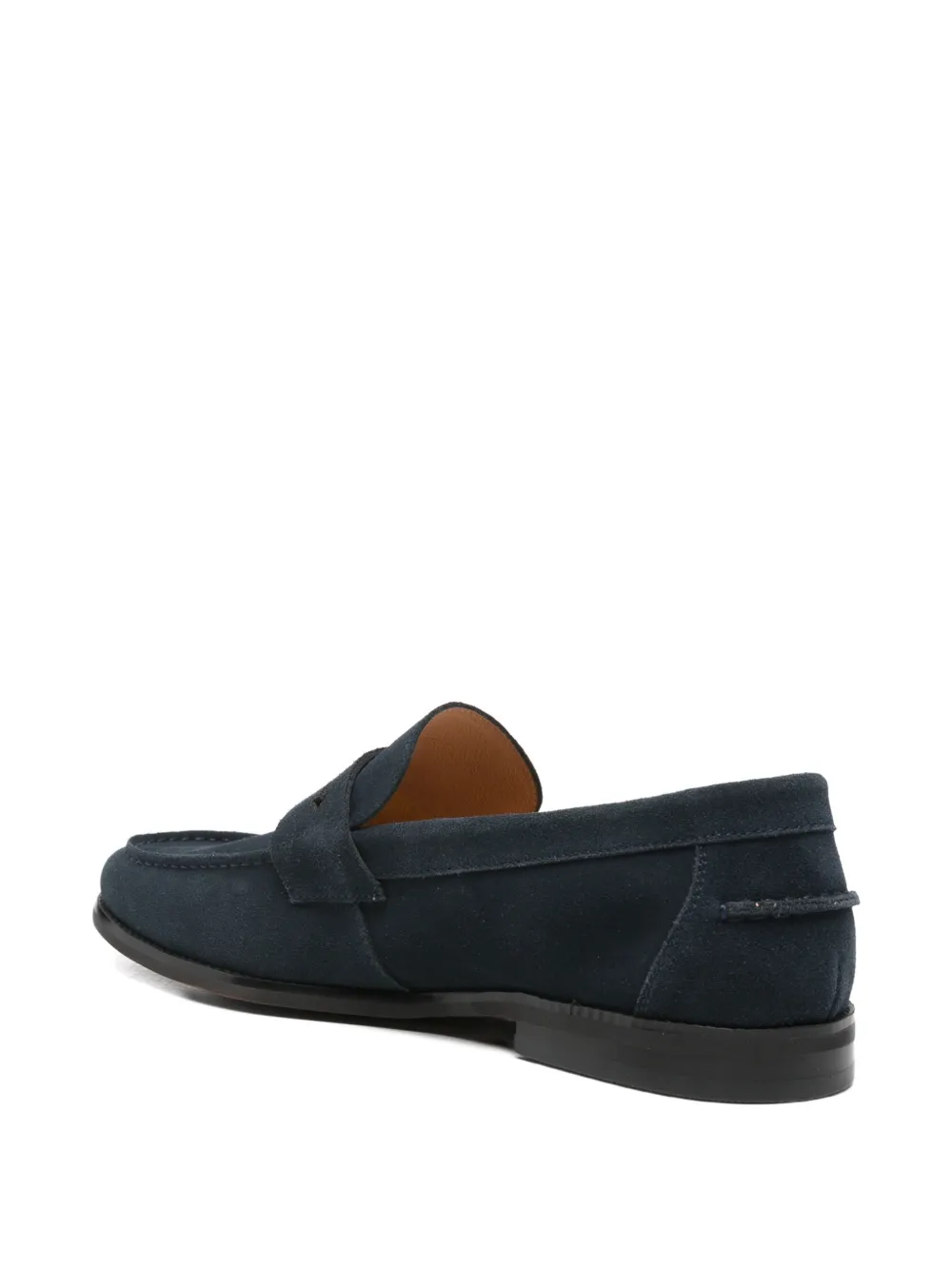 SERGIO MORETTI FIRENZE suede penny loafers Blauw