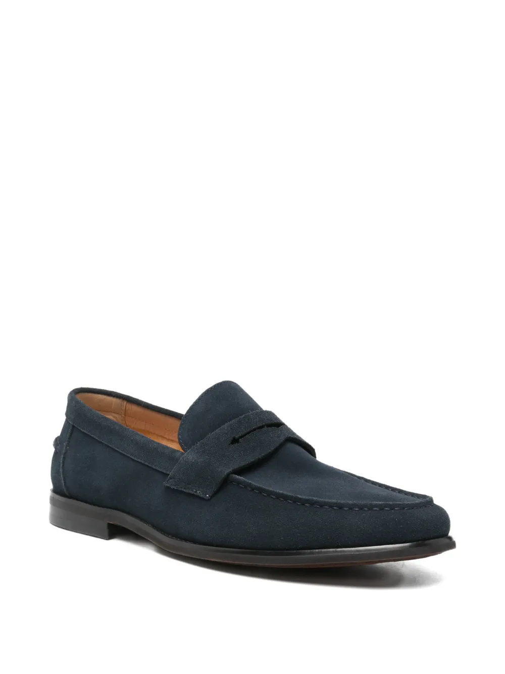 SERGIO MORETTI FIRENZE suede penny loafers Blauw