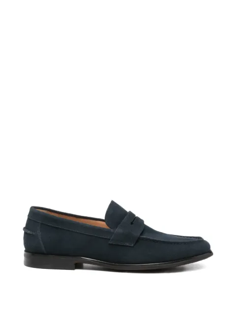 SERGIO MORETTI FIRENZE suede penny loafers