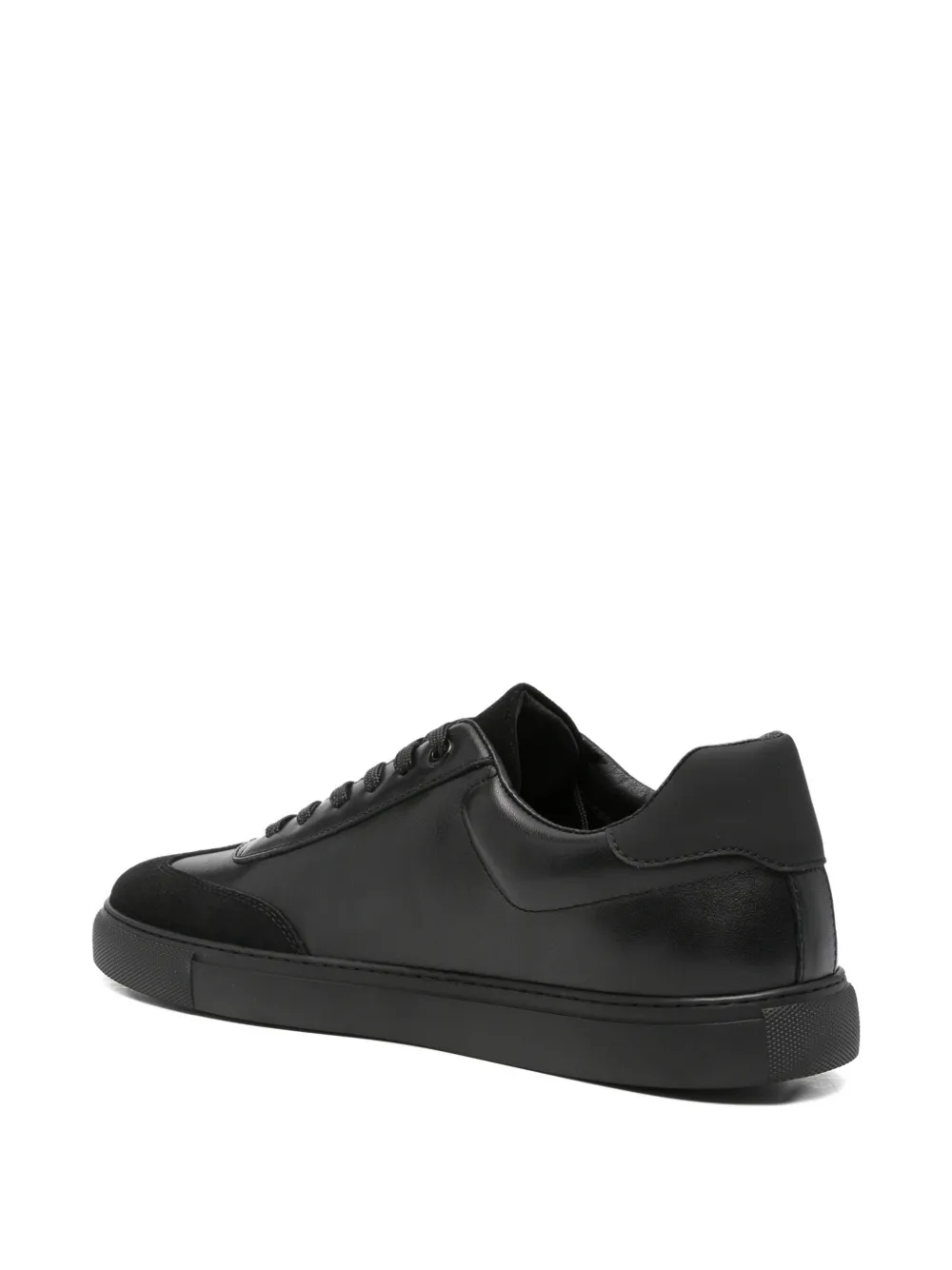 SERGIO MORETTI FIRENZE panelled leather sneakers Zwart