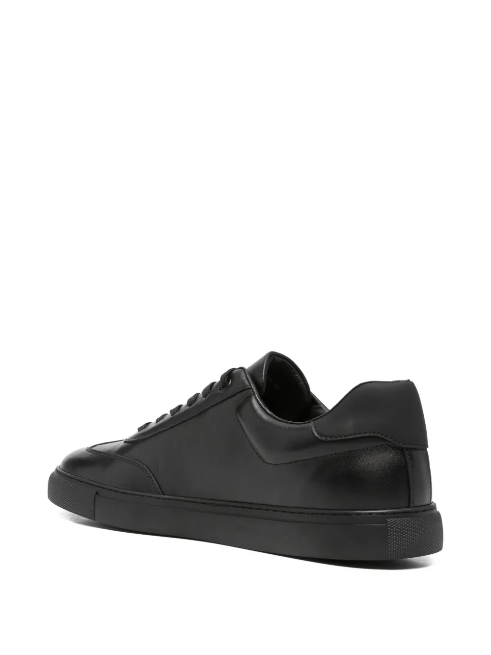 SERGIO MORETTI FIRENZE panelled leather sneakers Zwart