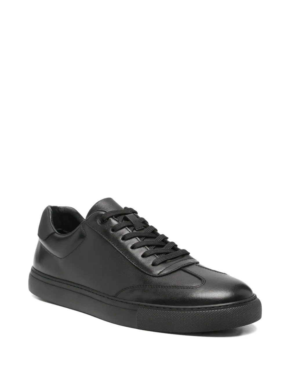 SERGIO MORETTI FIRENZE panelled leather sneakers Zwart