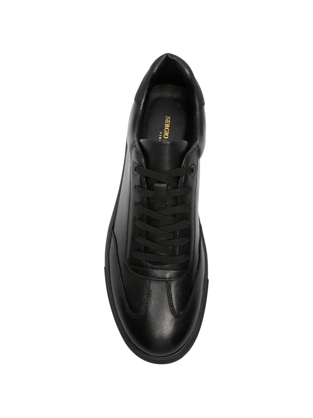 SERGIO MORETTI FIRENZE panelled leather sneakers Zwart