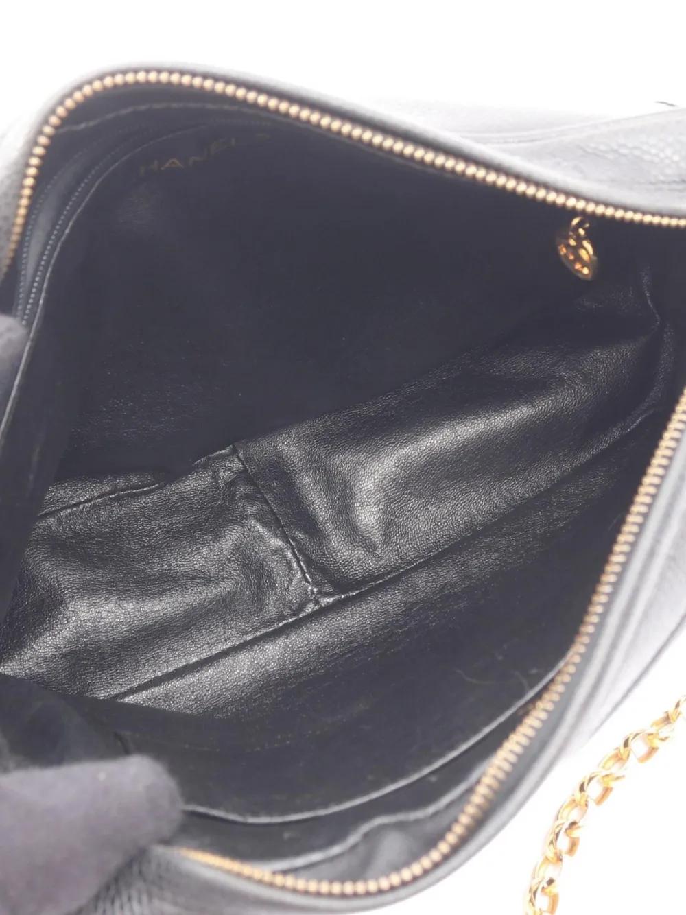 Chanel Pre-owned 1991-1994 Coco Mark Shoulder Bag in Black, view 3