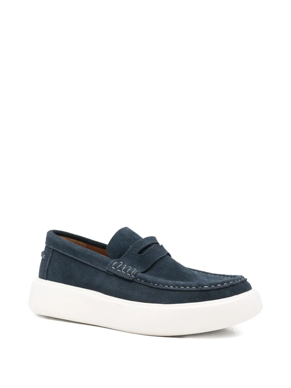 SERGIO MORETTI FIRENZE suede loafers Blauw