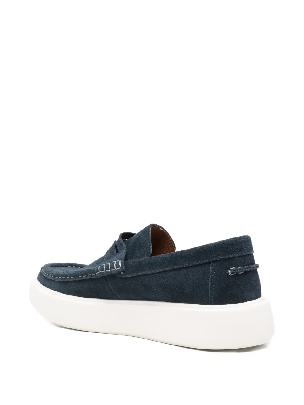 SERGIO MORETTI FIRENZE suede loafers Blauw