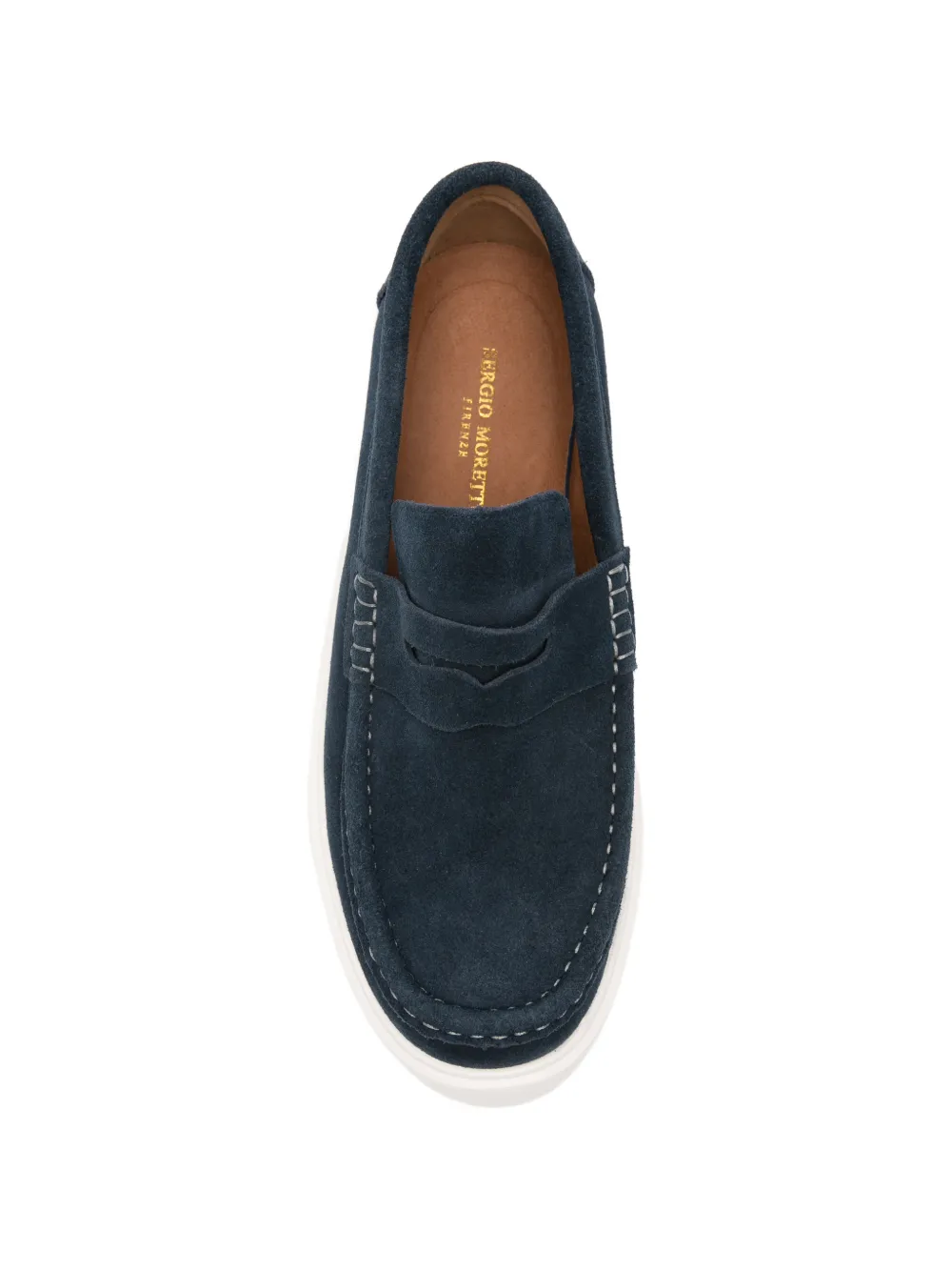 SERGIO MORETTI FIRENZE suede loafers Blauw