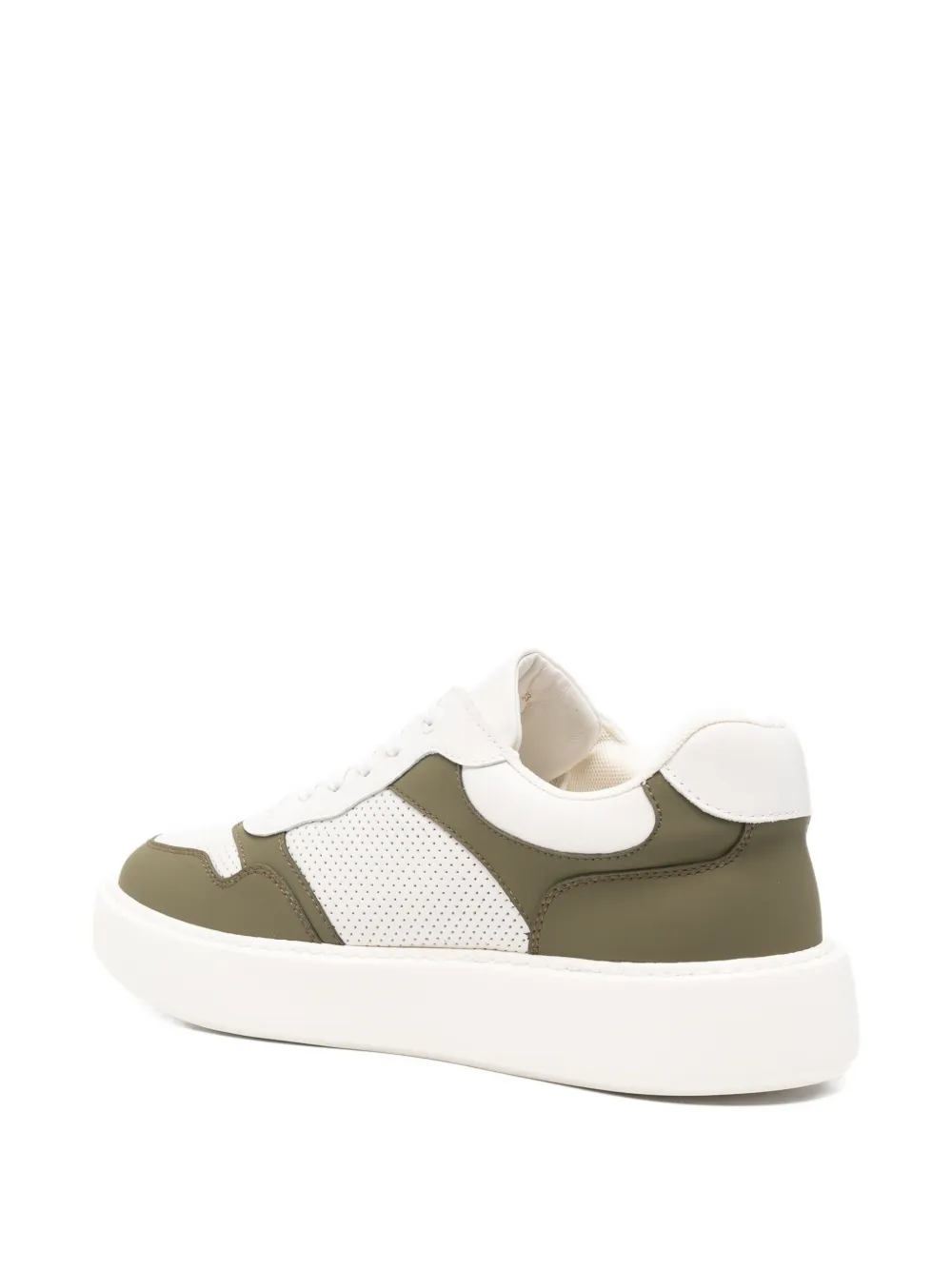 SERGIO MORETTI FIRENZE perforated-panel sneakers Groen