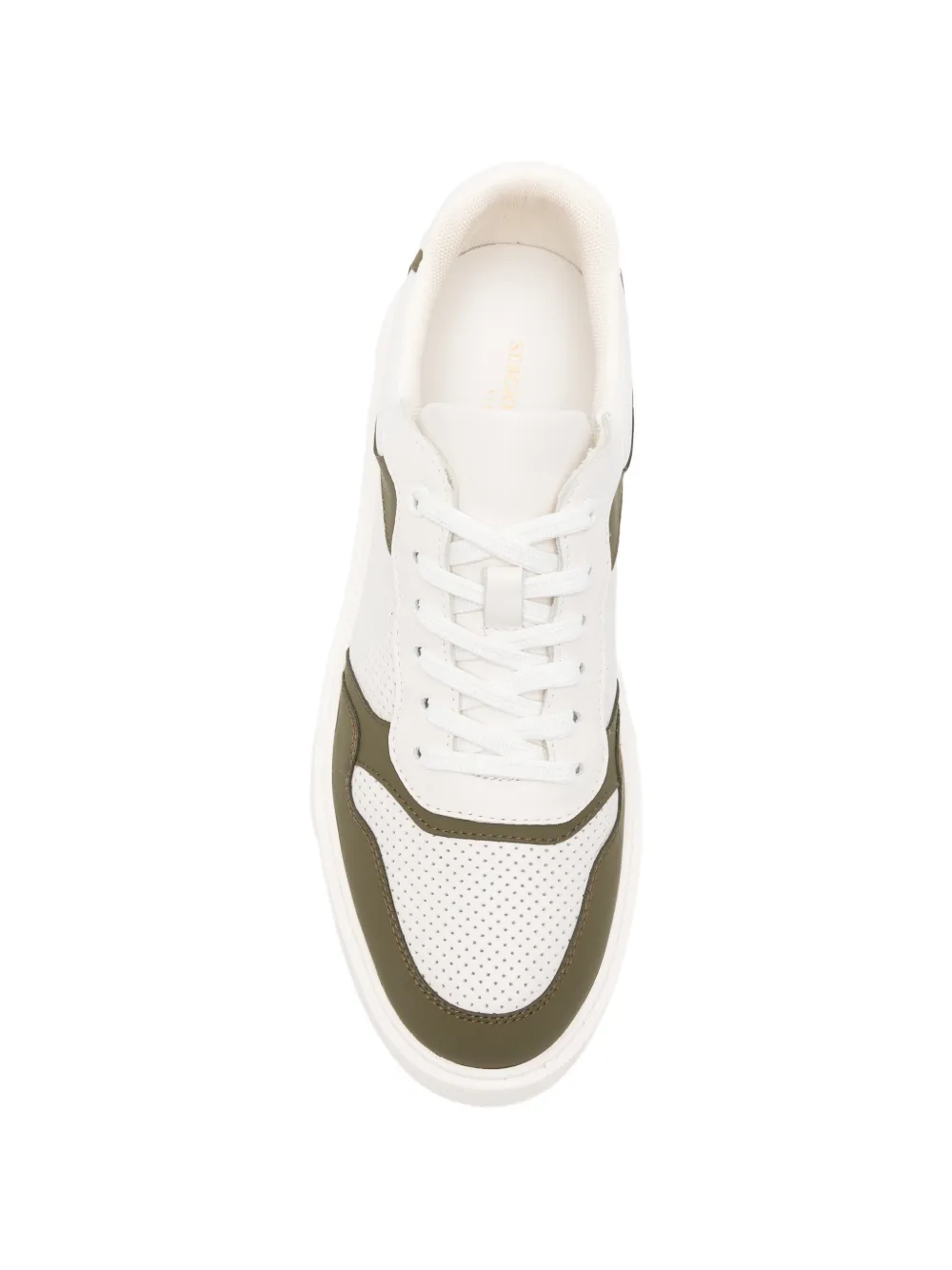 SERGIO MORETTI FIRENZE perforated-panel sneakers Groen