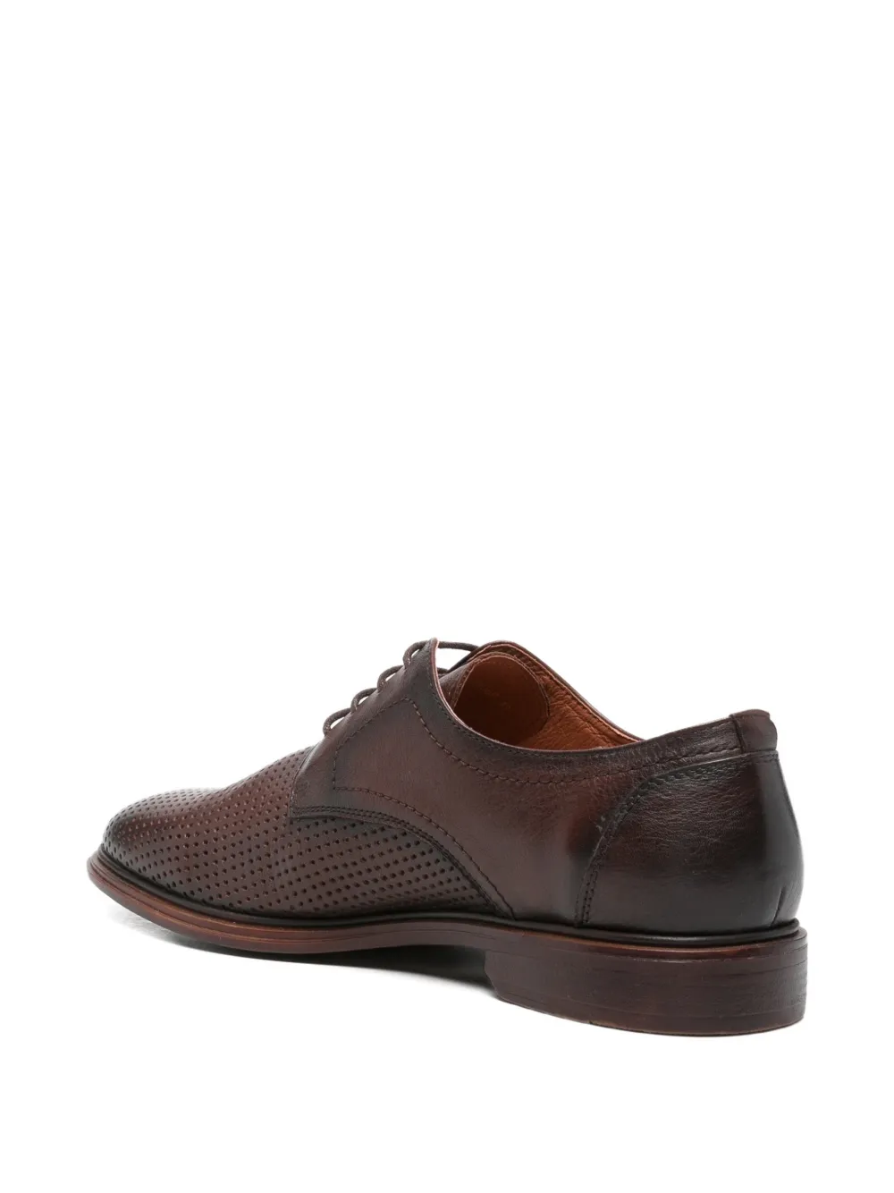 SERGIO MORETTI FIRENZE perforated leather lace-up Oxford shoes Bruin