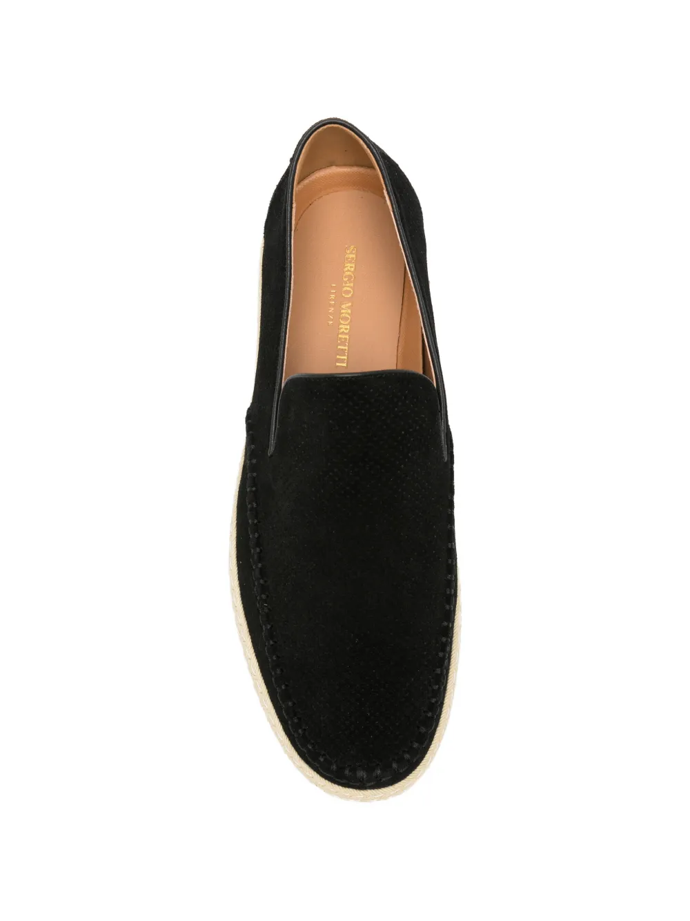 SERGIO MORETTI FIRENZE suede penny loafers Zwart
