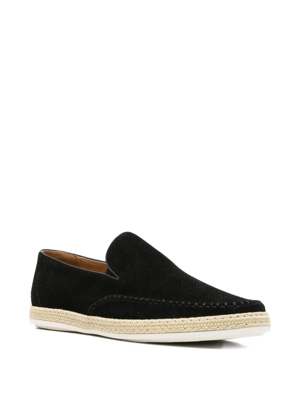 SERGIO MORETTI FIRENZE suede penny loafers Zwart