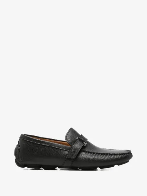 SERGIO MORETTI FIRENZE pebbled leather loafers