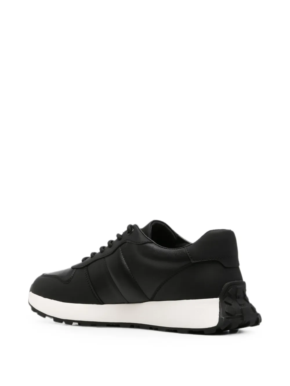 SERGIO MORETTI FIRENZE Leren sneakers met vlakken Zwart