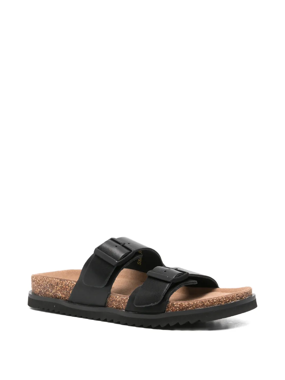 SERGIO MORETTI FIRENZE Leren sandalen met gesp Zwart