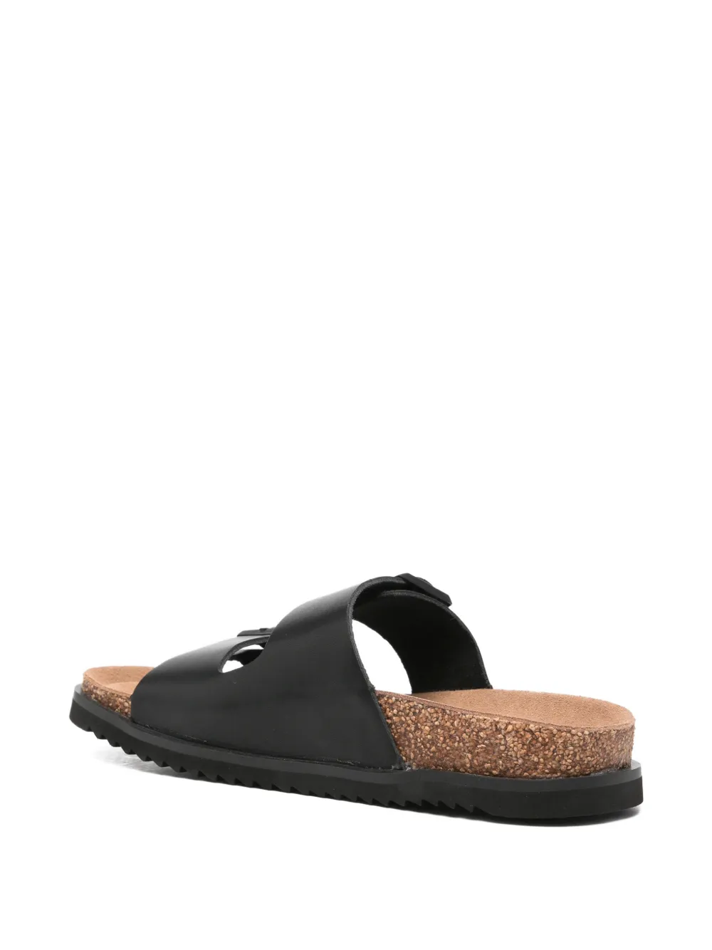 SERGIO MORETTI FIRENZE Leren sandalen met gesp Zwart