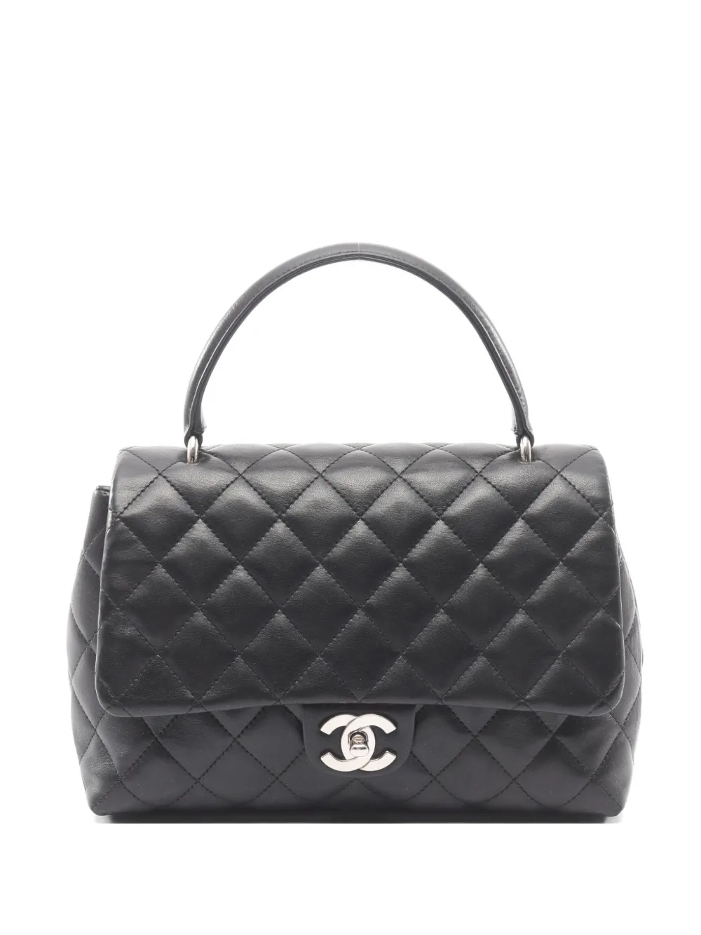 CHANEL Pre-Owned 2005-2006 diamond-quilting top-handle tote bag - Nero