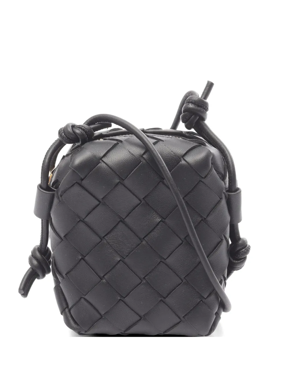 Bottega Veneta Pre-Owned 2020s micro Intrecciato crossbody bag - Black