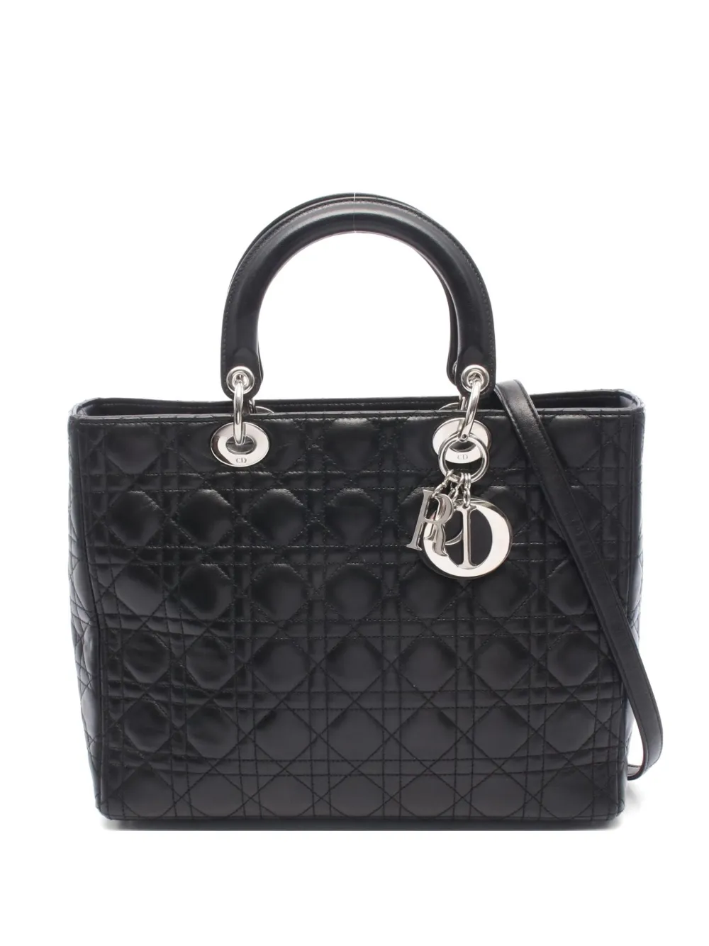 Christian Dior Pre-Owned 2020s medium Lady Dior Cannage tote bag - Schwarz