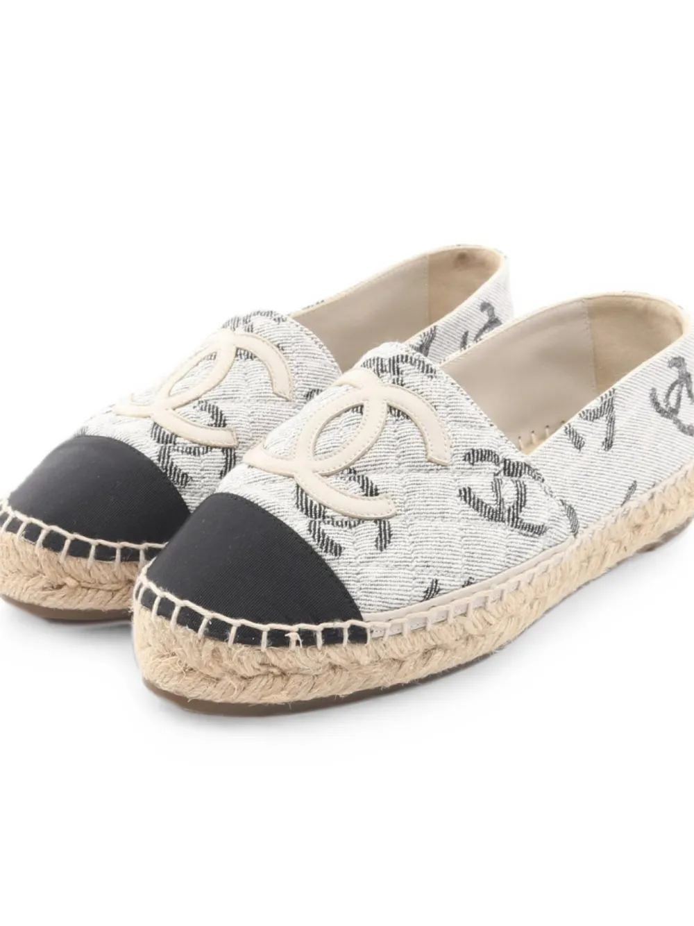 CHANEL Pre-Owned 1986-1988 CC printed espadrilles - Grey