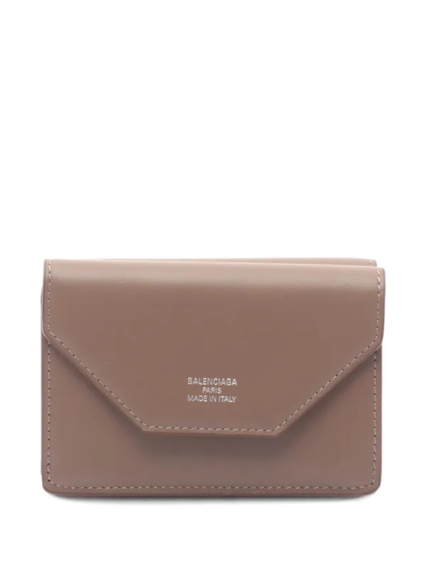 BALENCIAGA 三つ折り財布 ベージュ・ブラウン Balenciaga Pre-Owned 三つ折り財布 | ブラウン | FARFETCH JP