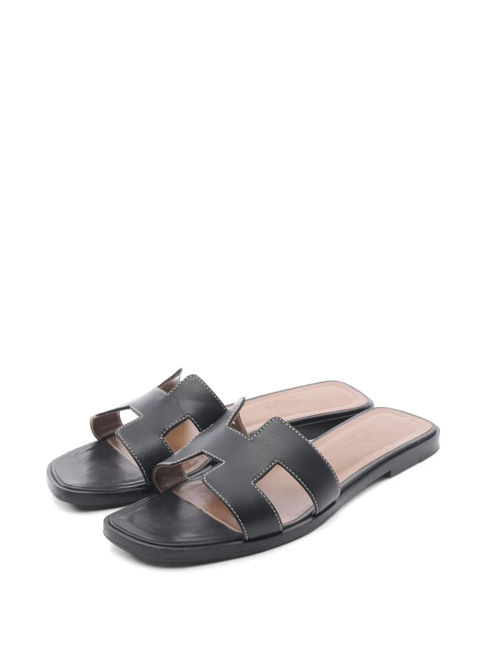 Hermès Pre-Owned 2000s Oran flat sandals - Nero