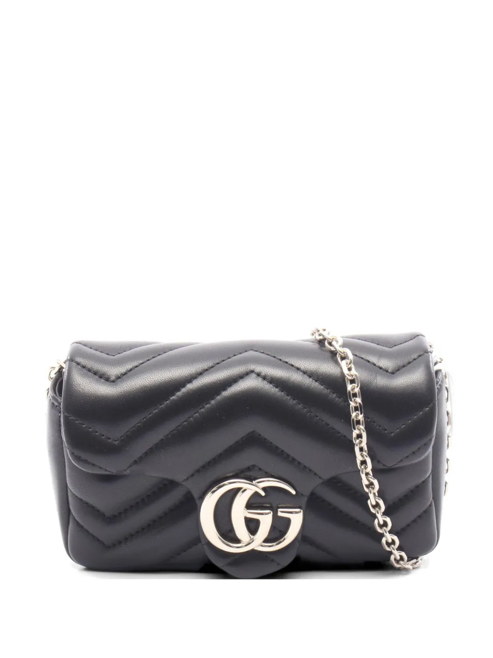 Gucci Pre-Owned 20s GG Marmont chain shoulder bag - Nero