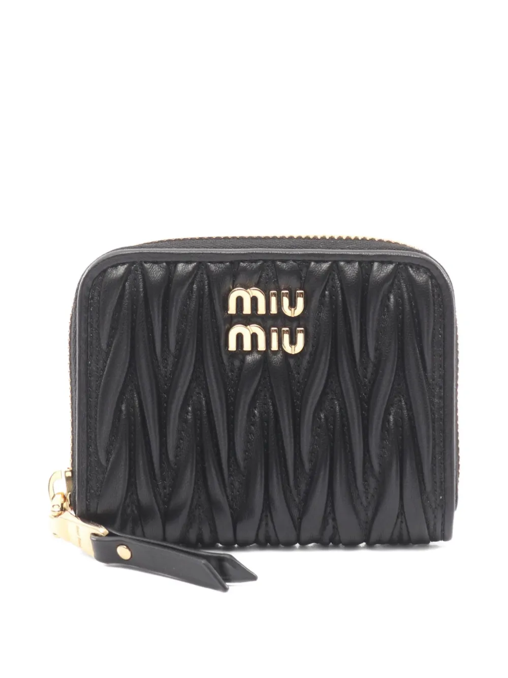 Miu Miu Pre-Owned 2020s logo-plaque wallet - Nero