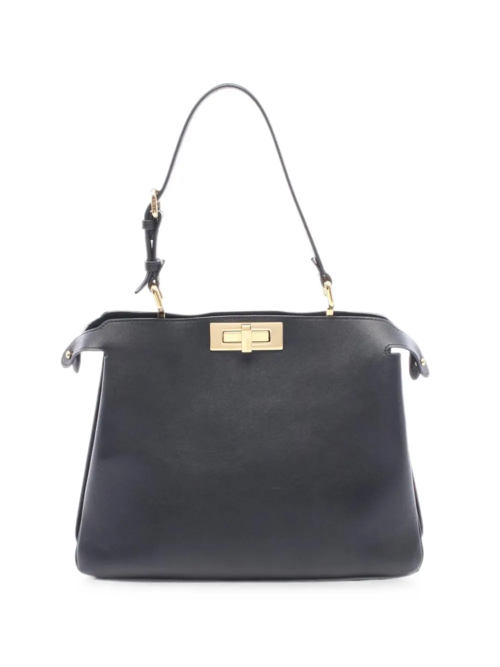 Fendi Pre-Owned Peekaboo leather handbag - Nero