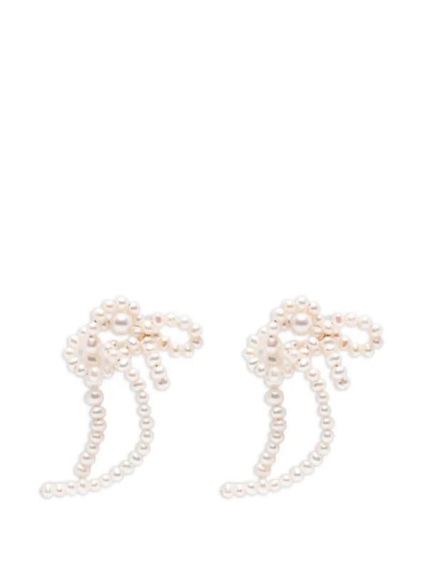 Completedworks Pearl-embellished Drop Earrings in Gold
