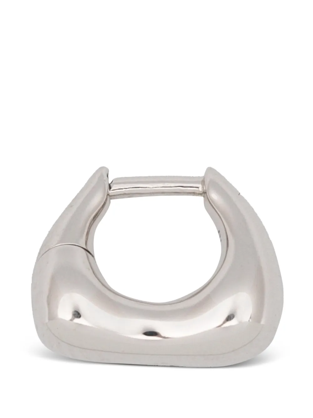 Maria Black Satchel Huggie Earrings In Metallic