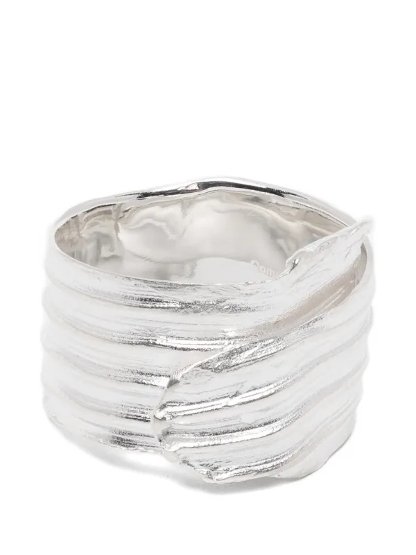Completedworks Textured Wrap-design Ring in Silver
