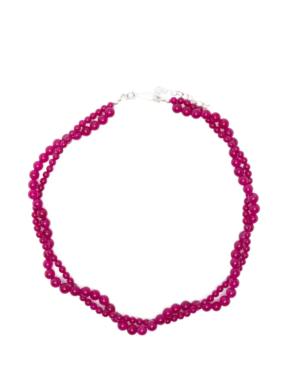 Completedworks chalcedony-bead necklace - Argento