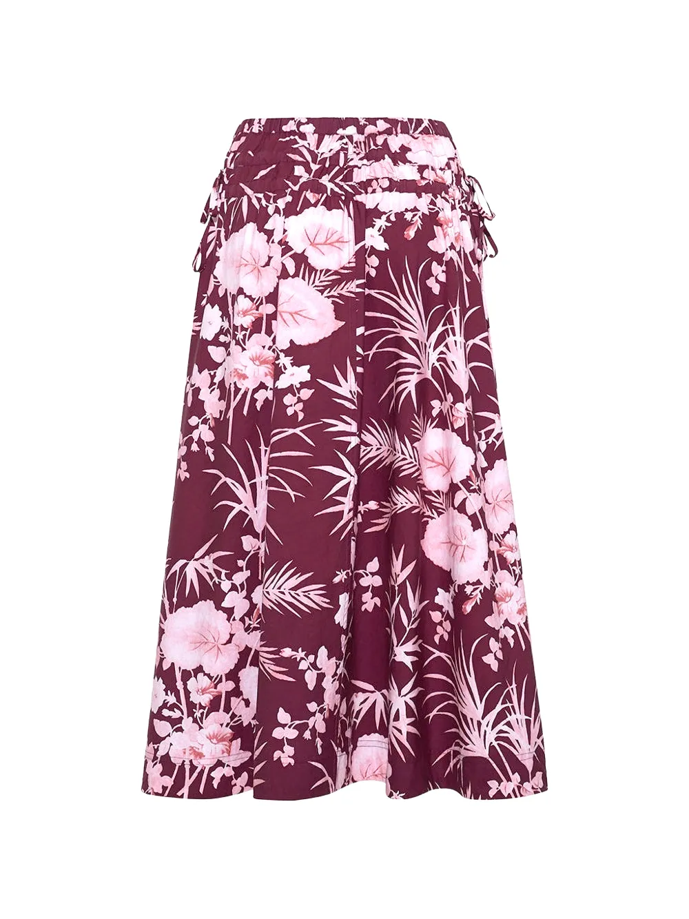 Cara Meret midi-jurk met bloemenprint Bruin