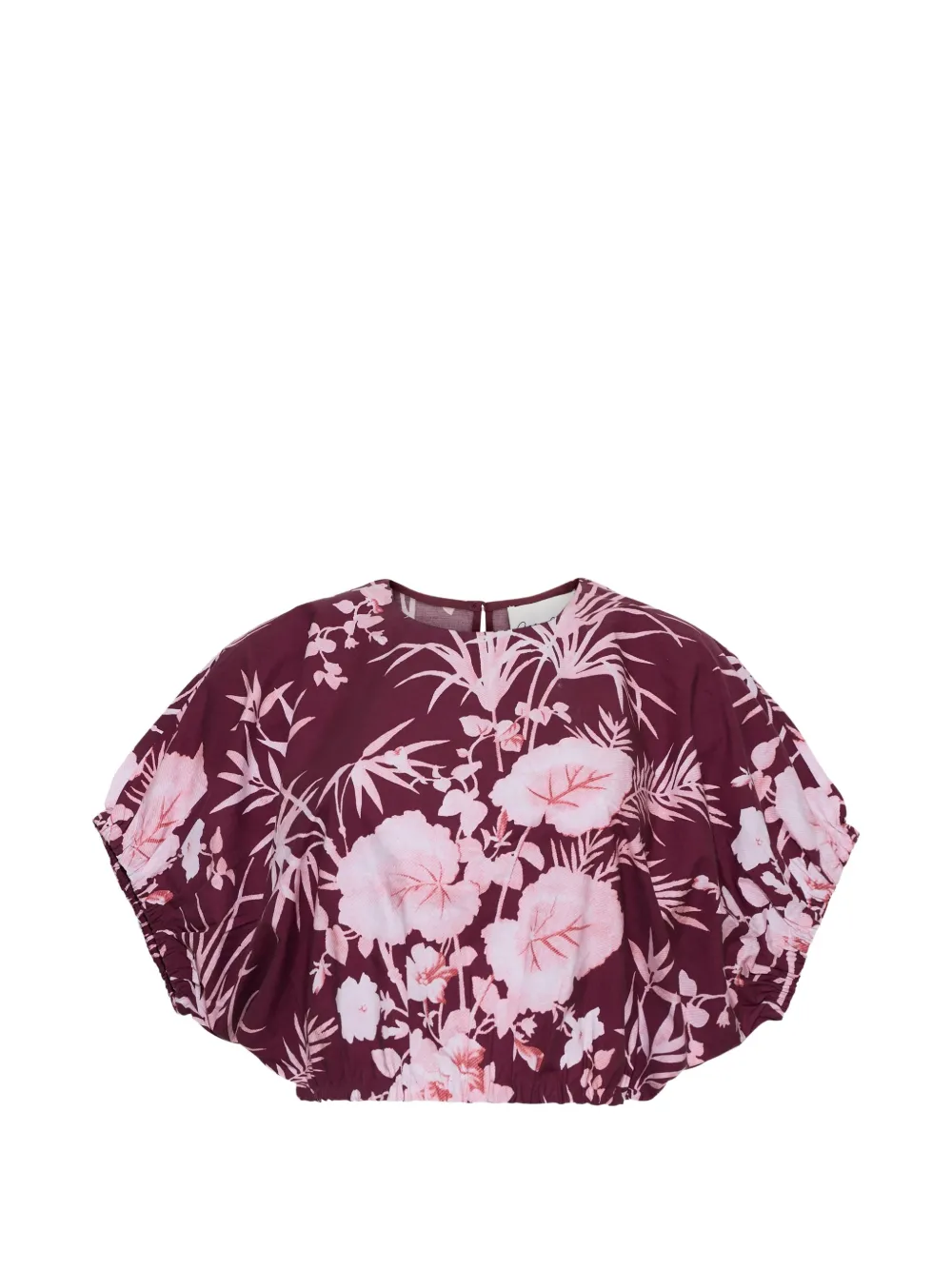 Cara Top met bloemenprint Rood