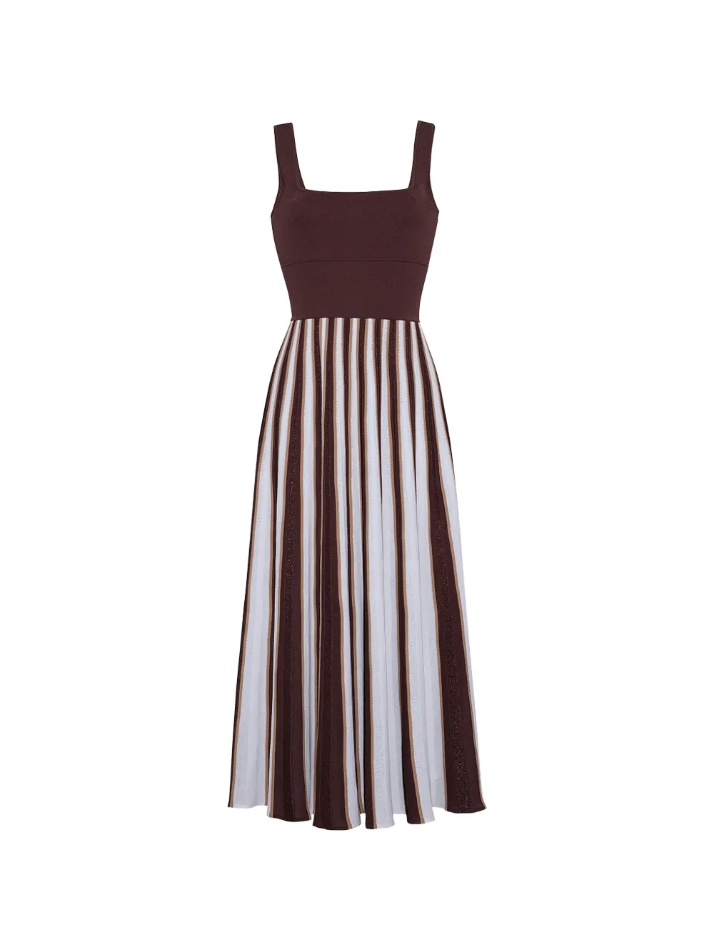 Cara Cara Waverly striped maxi dress - Marrone