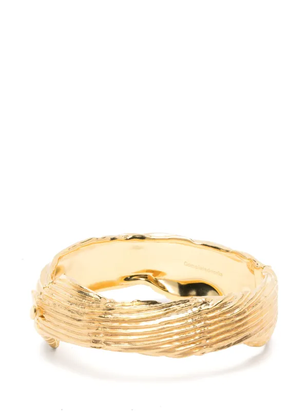 Completedworks Textured-finish Cuff Bracelet in Gold