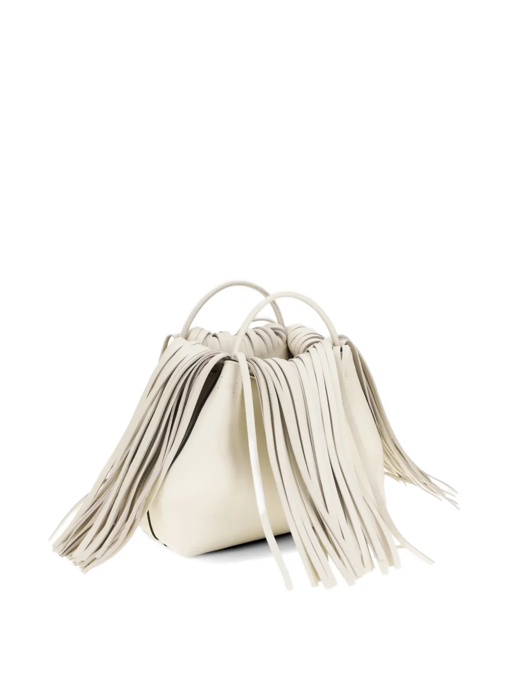 Givenchy Kleine Facet bucket-tas met franje Beige