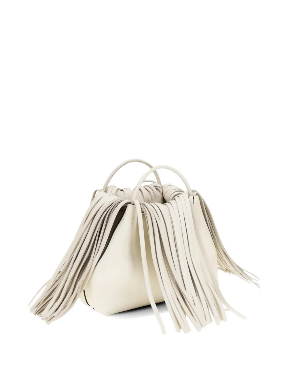 Givenchy Kleine Facet bucket-tas met franje Beige