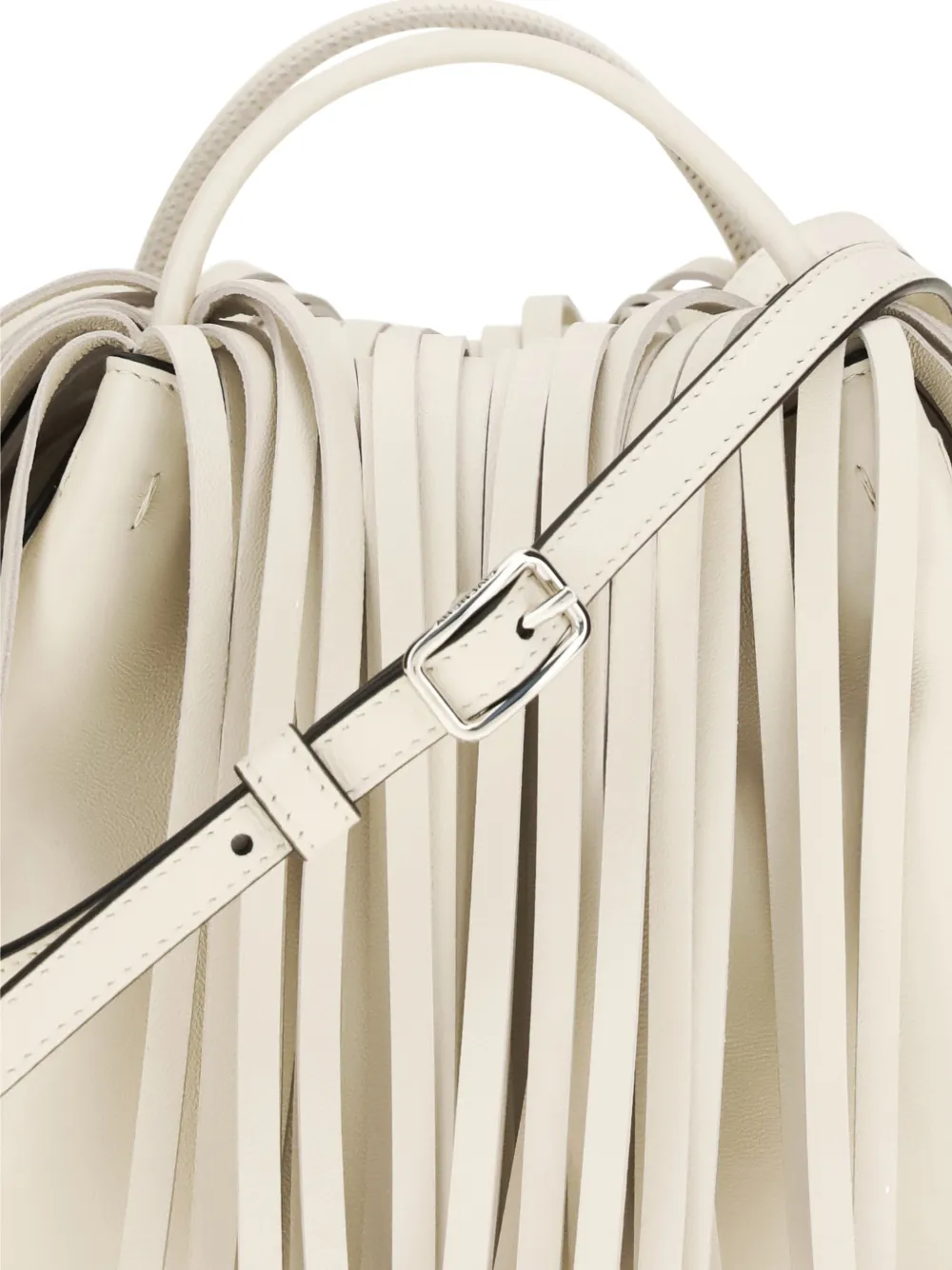 Givenchy Kleine Facet bucket-tas met franje Beige