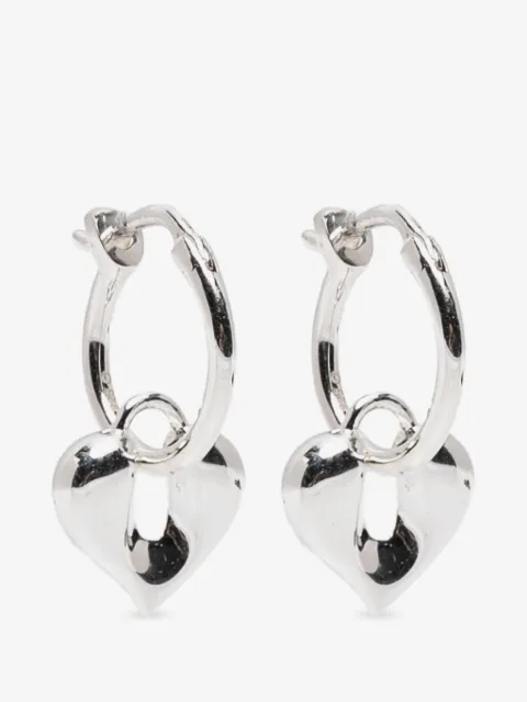 Missoma Molten heart-charm hoop earrings