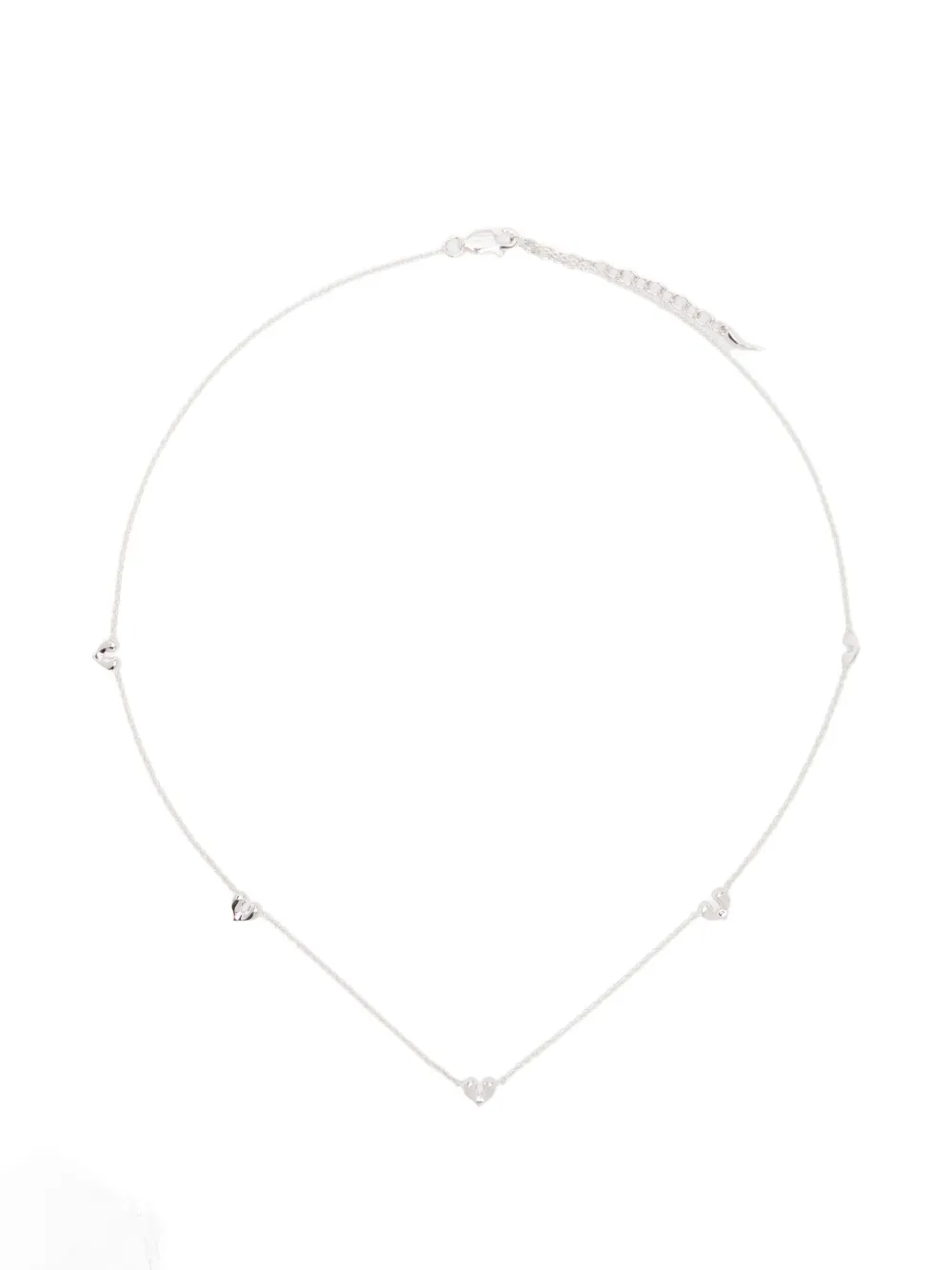 Missoma Molten Heart mini charm necklace - Silber