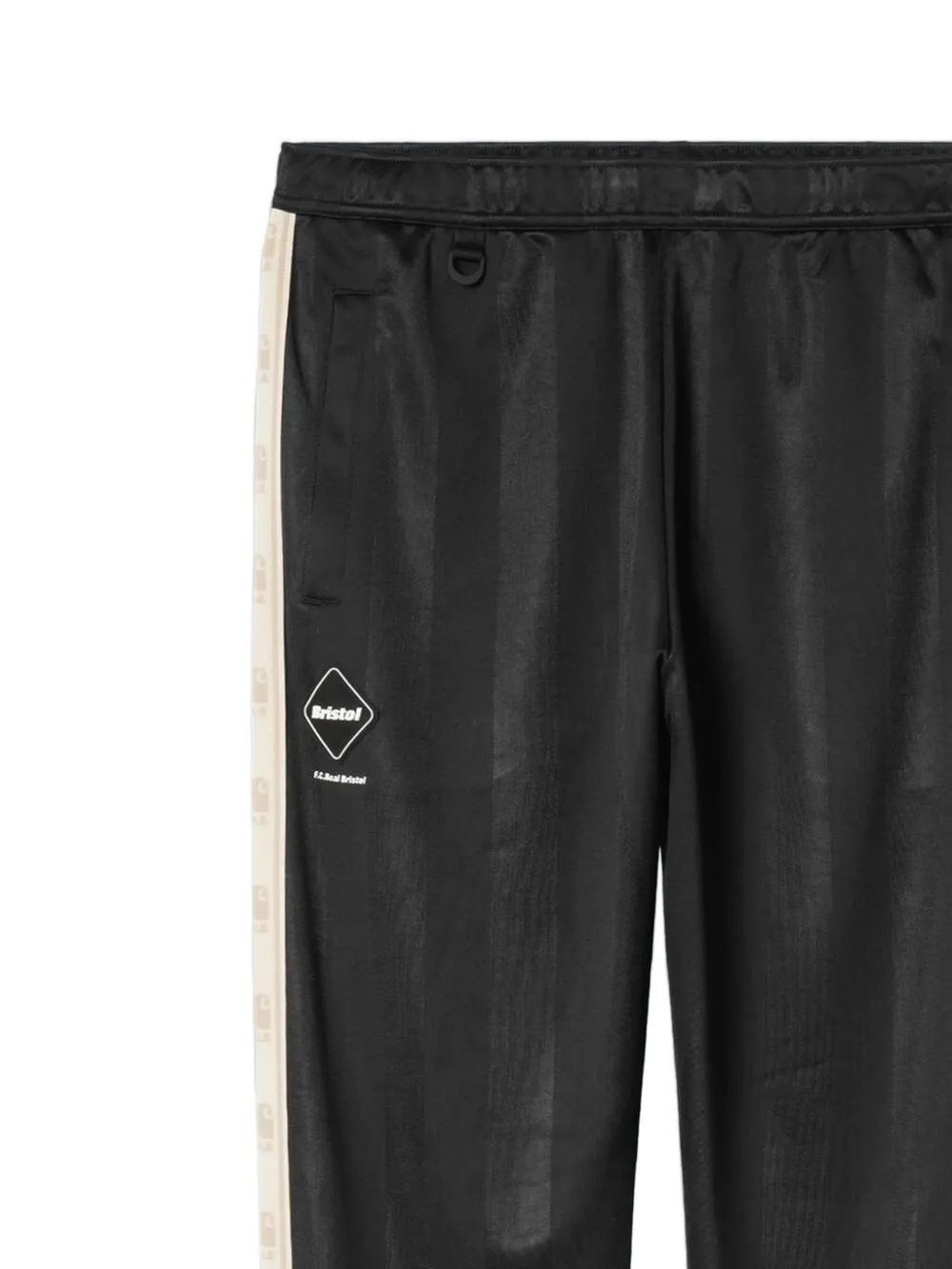 Carhartt WIP Trainingsbroek met logostreep en geribbelde manchetten Zwart