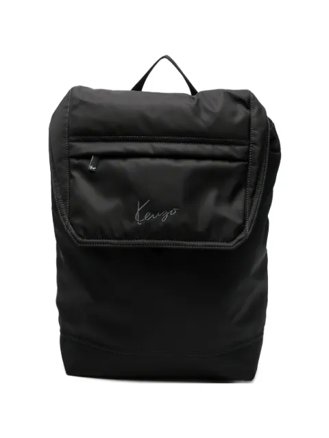 Kenzo logo-embroidered flap-top backpack