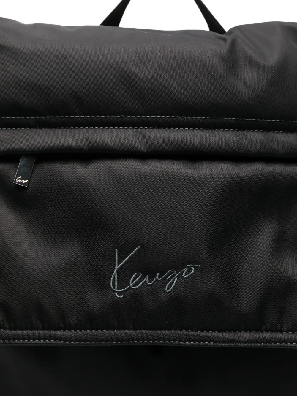 Kenzo Rugzak met geborduurd logo en omslag Zwart