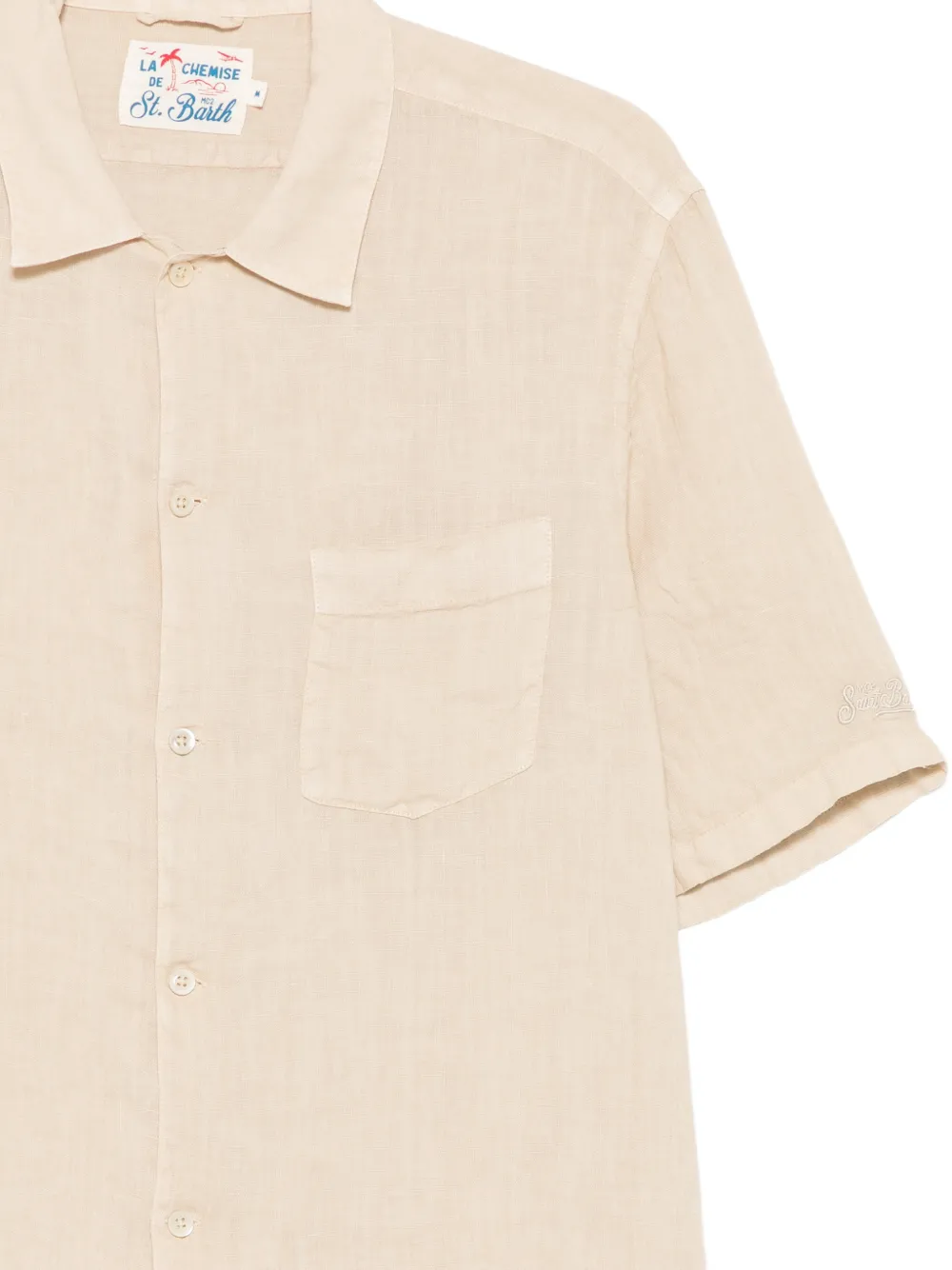 MC2 Saint Barth overhemd met korte mouwen Beige