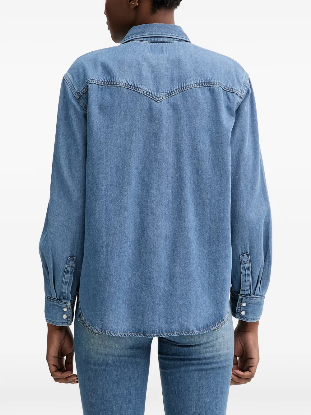 Levi's western-yoke pocket-detail shirt Blauw