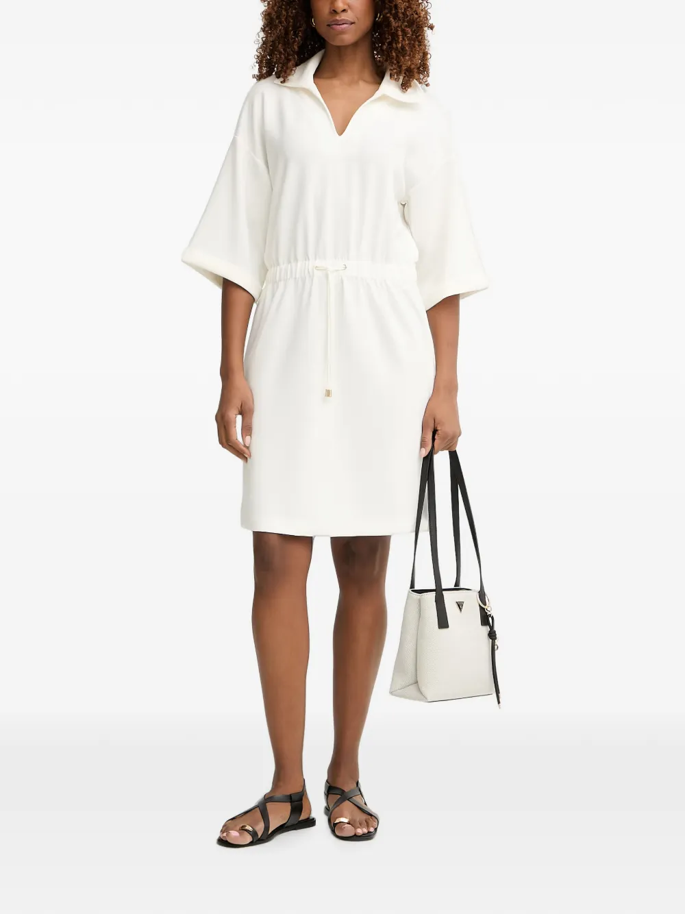 LIU JO Mini-jurk met geborduurd logo Wit