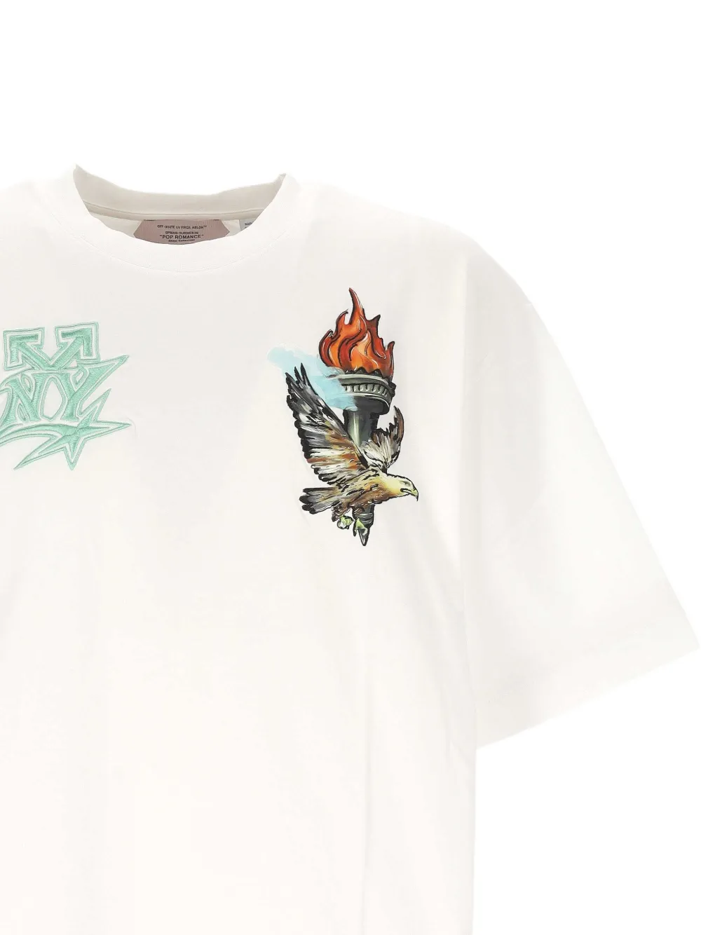  Off-white T-shirt Con Grafica - Bianco 