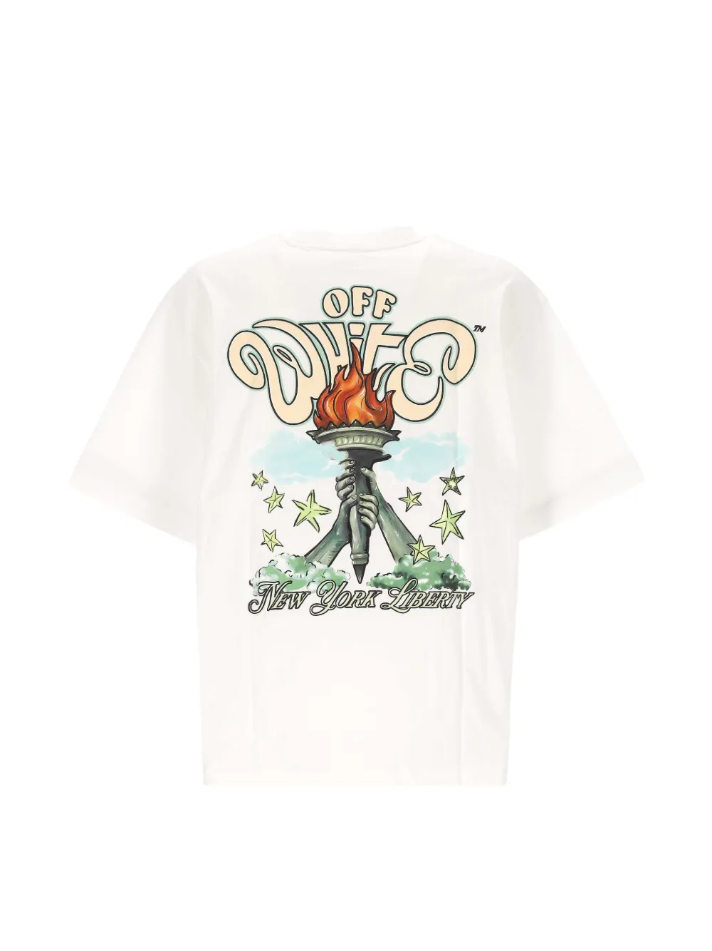  Off-white T-shirt Con Grafica - Bianco 